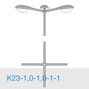 К23-1,0-1,0-1-1 консольный двухрожковый кронштейн